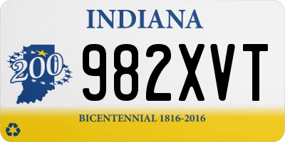 IN license plate 982XVT