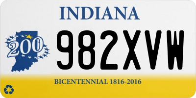 IN license plate 982XVW