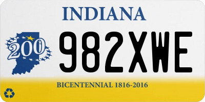 IN license plate 982XWE