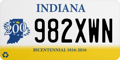 IN license plate 982XWN