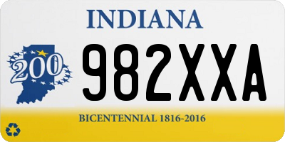 IN license plate 982XXA