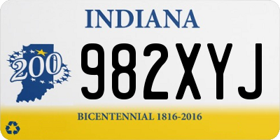 IN license plate 982XYJ
