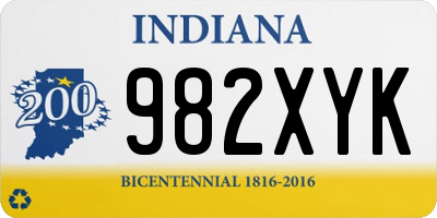 IN license plate 982XYK