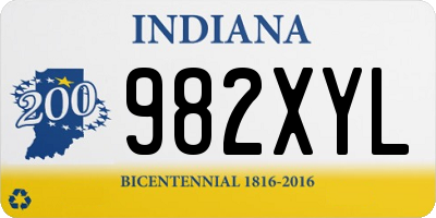 IN license plate 982XYL