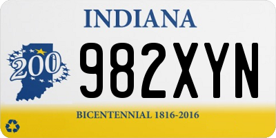 IN license plate 982XYN