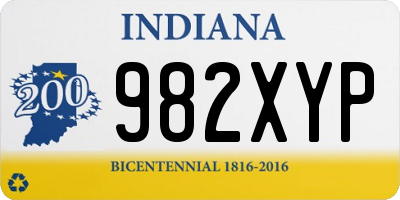 IN license plate 982XYP