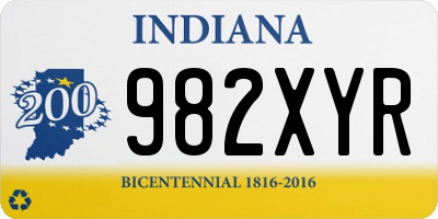 IN license plate 982XYR