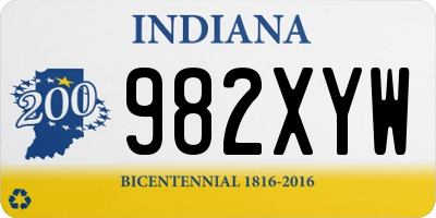 IN license plate 982XYW