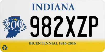 IN license plate 982XZP