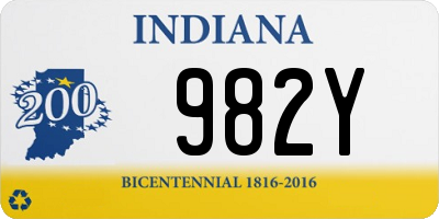 IN license plate 982Y