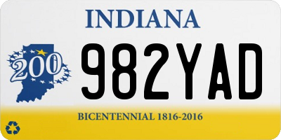 IN license plate 982YAD