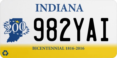 IN license plate 982YAI