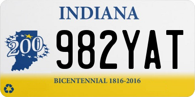 IN license plate 982YAT