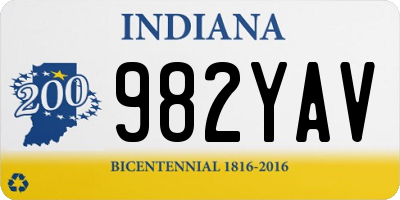 IN license plate 982YAV