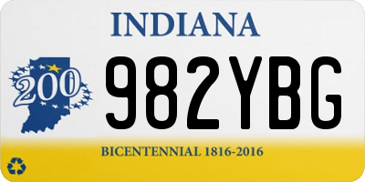 IN license plate 982YBG