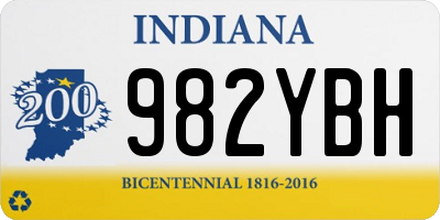 IN license plate 982YBH