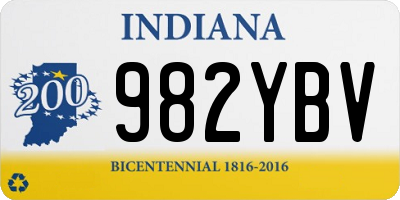 IN license plate 982YBV