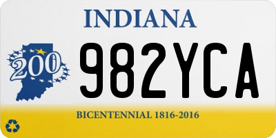 IN license plate 982YCA