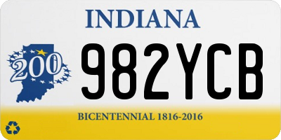 IN license plate 982YCB