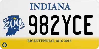 IN license plate 982YCE