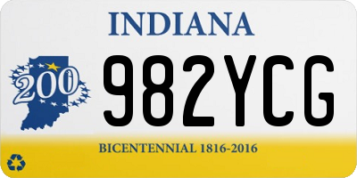 IN license plate 982YCG