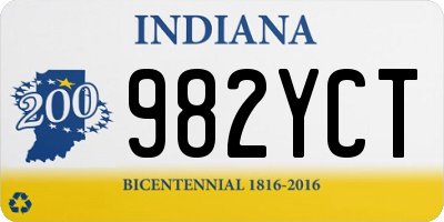 IN license plate 982YCT