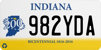 IN license plate 982YDA