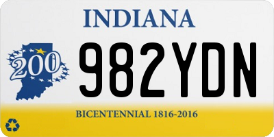 IN license plate 982YDN