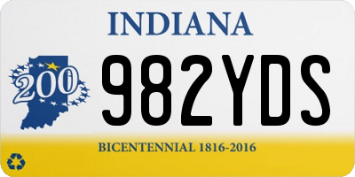 IN license plate 982YDS