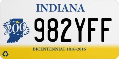 IN license plate 982YFF