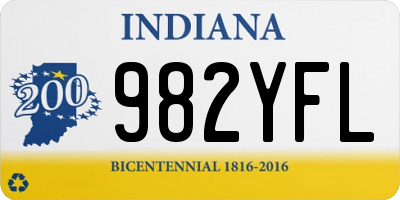 IN license plate 982YFL