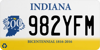 IN license plate 982YFM