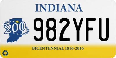 IN license plate 982YFU