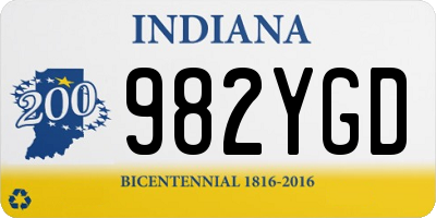 IN license plate 982YGD