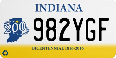 IN license plate 982YGF