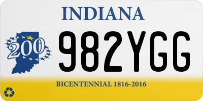 IN license plate 982YGG