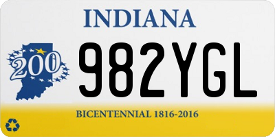 IN license plate 982YGL