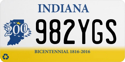 IN license plate 982YGS
