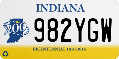 IN license plate 982YGW