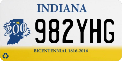 IN license plate 982YHG