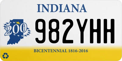 IN license plate 982YHH