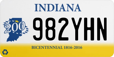 IN license plate 982YHN