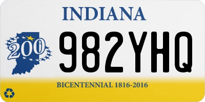 IN license plate 982YHQ