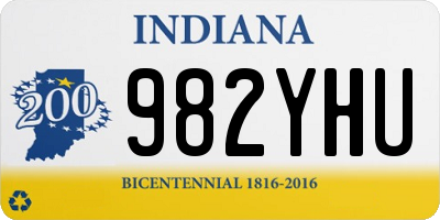 IN license plate 982YHU