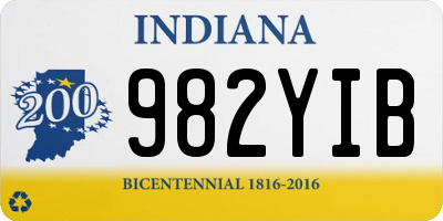 IN license plate 982YIB
