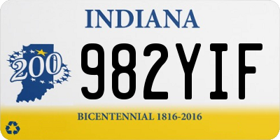 IN license plate 982YIF