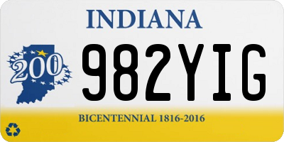 IN license plate 982YIG