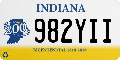 IN license plate 982YII