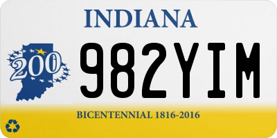 IN license plate 982YIM