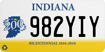 IN license plate 982YIY